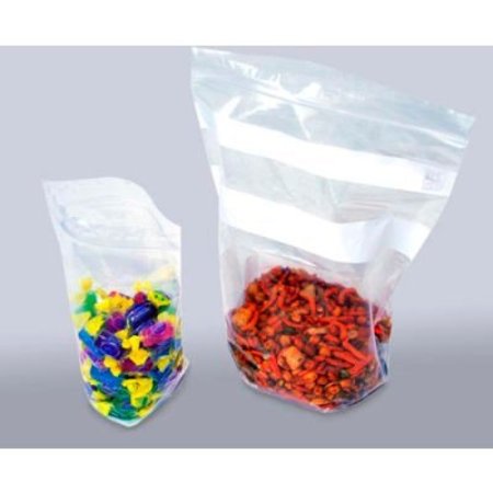 LK PACKAGING Reclosable Bags W/ Write On Strip, 1 Gal., 10"W x 12"L, 4 Mil, Clear, 250/Pack F21012G